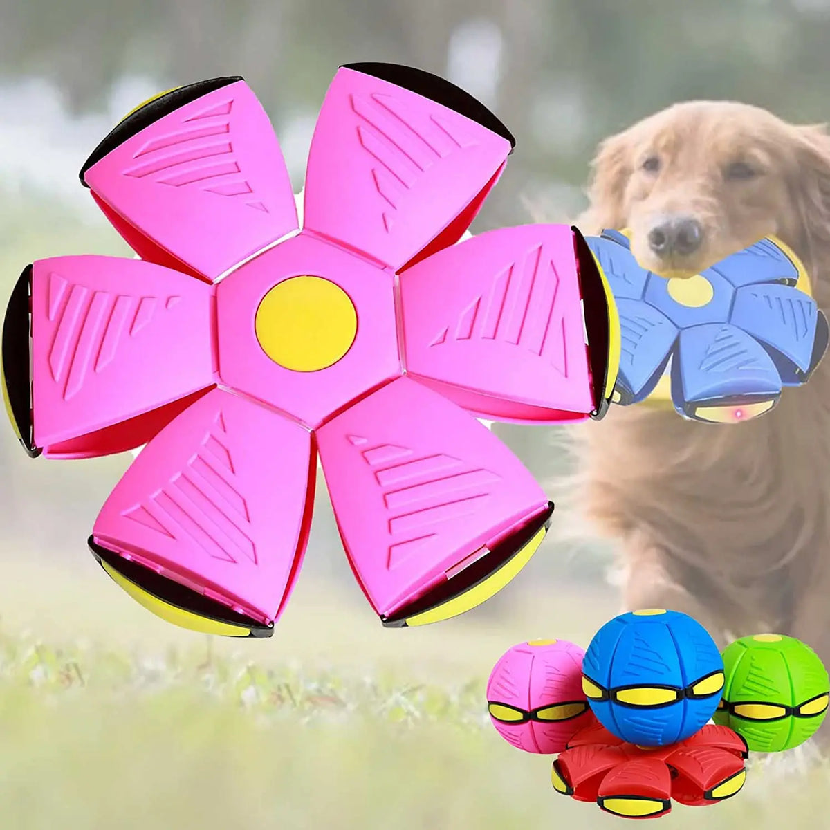 Dog Toys Flying Saucer Ball Pet Deformation UFO Toy Outdoor Sports Dog Training Equipment Dog's Play Flying DISC