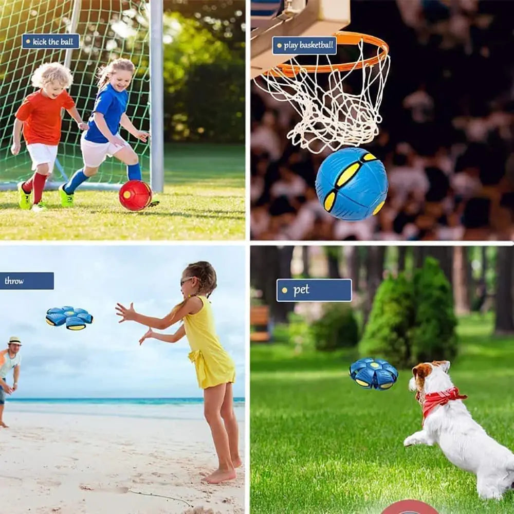 Dog Toys Flying Saucer Ball Pet Deformation UFO Toy Outdoor Sports Dog Training Equipment Dog's Play Flying DISC